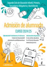 Proceso de admisión alumnado curso 24/25